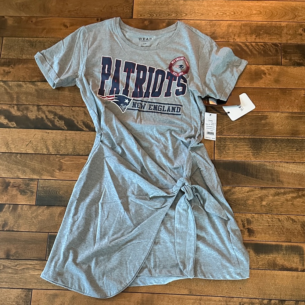 Gray Patriots New England T-Shirt Dress
